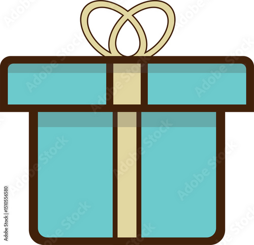 christmas gift box birthday gift with colorful ribbon wrap templet