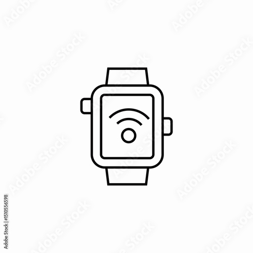 smart watch icon sign vector