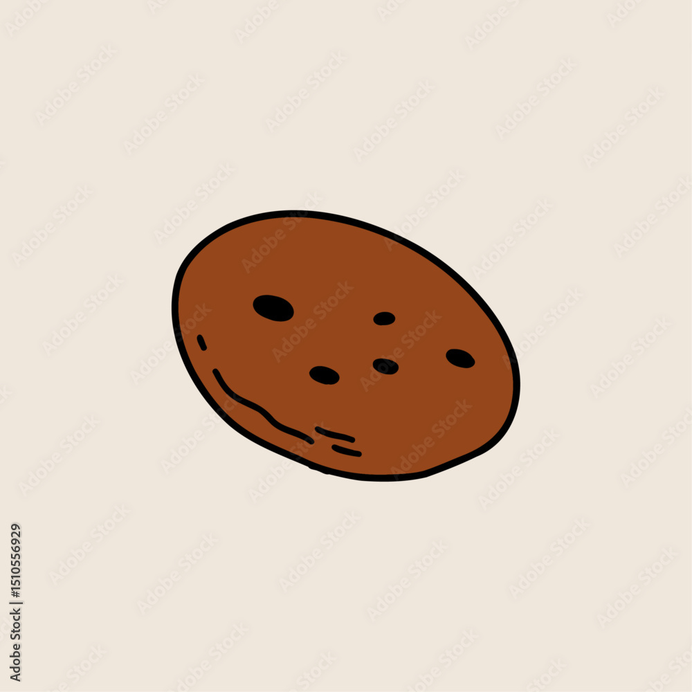 Fototapeta premium Oval Cookie Illustration