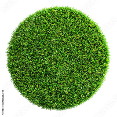 A Lush Circle of Green A Visual Representation of Growth and Renewal isolated on transparent background