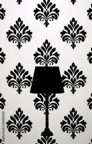 black and white seamless pattern isolated 