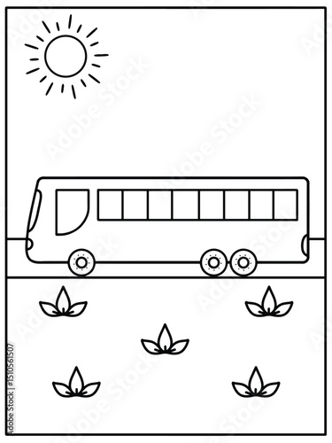 land transportation bus coloring pages
