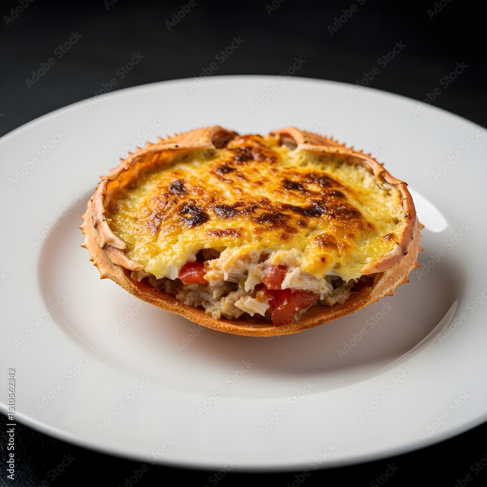 Spanish-style baked spider crab stuffed with vegetables and brandy - Txangurro Spanish-style baked spider crab stuffed with vegetables and brandy - Txangurro