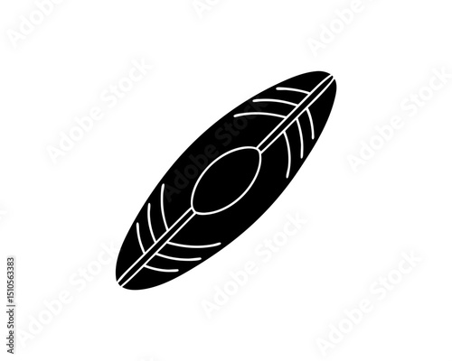 creative details Outline silhouette surfboard beach water icon vector illustration