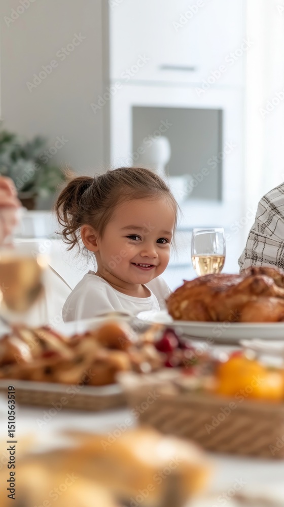 Heartwarming Holiday: A Cheerful Child's Festive Feast, Savoring the Joyful Moments of Family Togetherness and Delicious Traditions at the Table Heartwarming Holiday: A Cheerful Child's Festive Feast, Savoring the Joyful Moments of Family Togetherness and Delicious Traditions at the Table