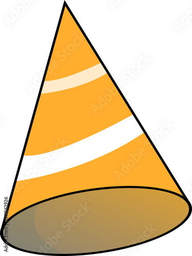 birthday party hats Cute party hats with flat design. Festive templet. Birthday party cone collection.
