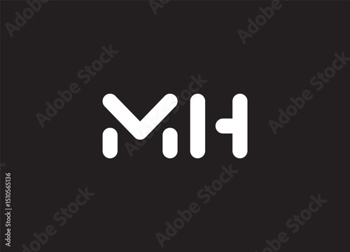 MH logo desing and monogram logo

