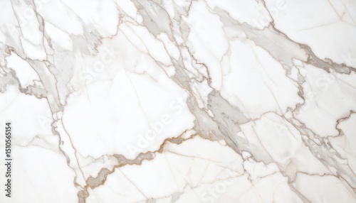 Luxurious White Marble Texture with Delicate Gold Veins Elegant Stone Surface