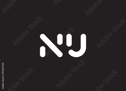 NU logo desing and monogram logo
