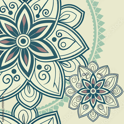 seamless pattern with floral mandalas kaleidoscop 1.eps