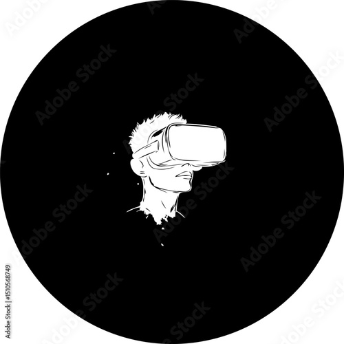 Abstract Representation of a Person Immersed in Virtual Reality Experience