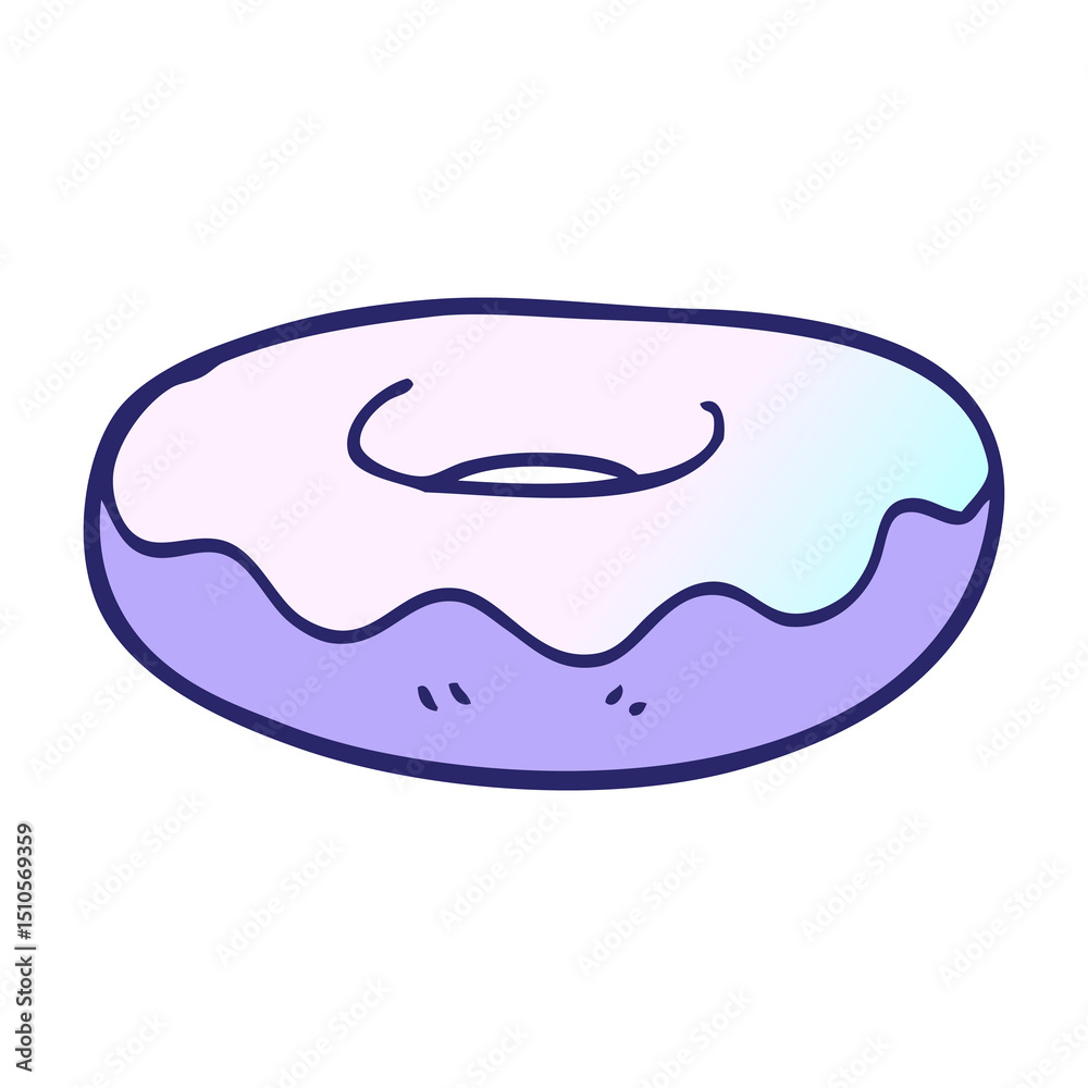 cartoon doodle iced donut cartoon doodle iced donut