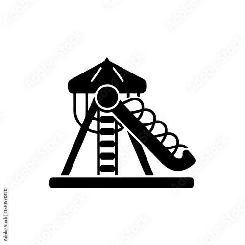 creative details Outline silhouette amusement park ride icon vector illustration