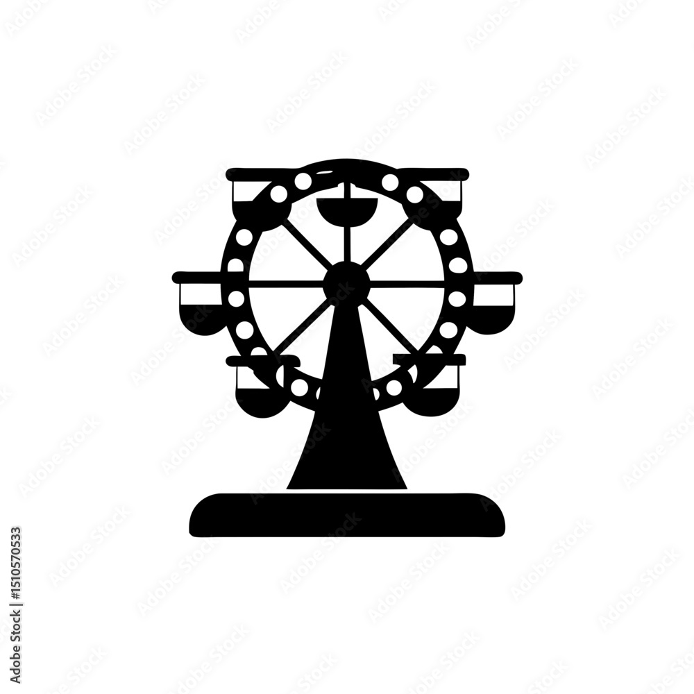 creative details Outline silhouette amusement park ride icon vector illustration creative details Outline silhouette amusement park ride icon vector illustration