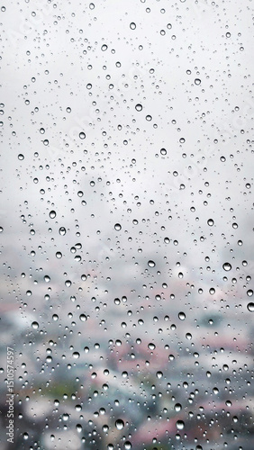 raindrops  on glass wall background