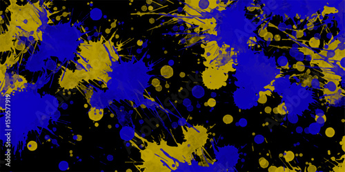 Colorful painted background. Splatter Brush Stroke Surface. Watercolor Endless. Incredible modern design.  Colorful particles, abstract graphics. Bright watercolor stains on a dark.