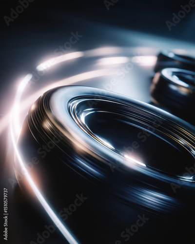 Abstract composition of racing vehicle tires