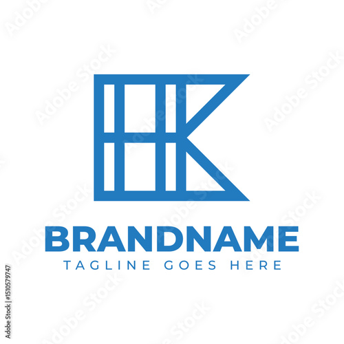 Letters KH Monogram Logo, suitable for any business with KH or HK initials
