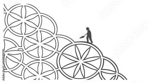 vector illustration of an apple with leaves