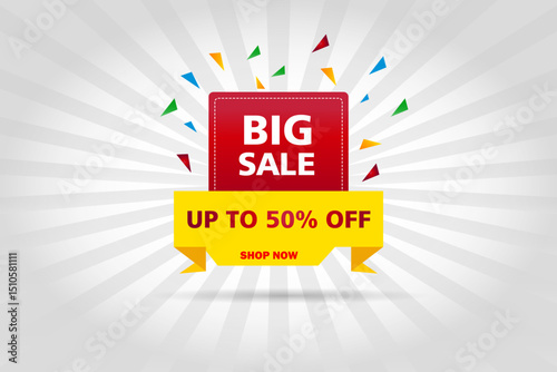 Big Sale Up To 50% Off Promotional Banner