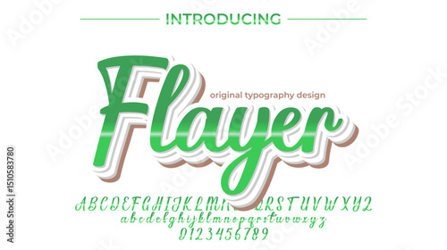 Flayer Font Stylish brush painted an uppercase vector letters, alphabet, typeface