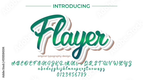 Flayer Font Stylish brush painted an uppercase vector letters, alphabet, typeface