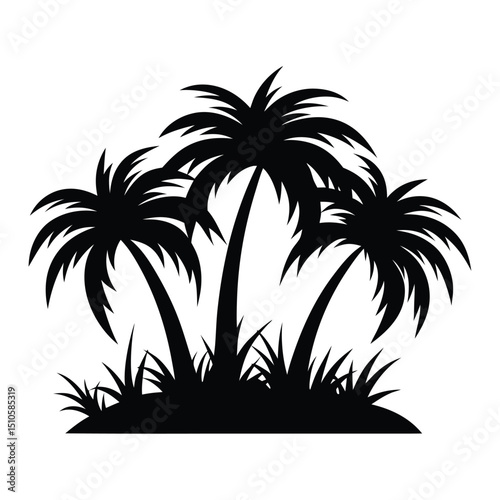 silhouette of palm trees