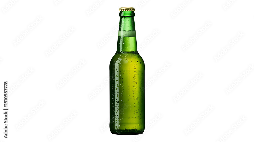 Chilled Green Beer Bottle Chilled Green Beer Bottle