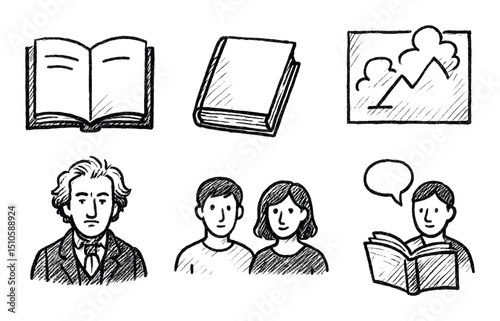 Literary Icons Sketch