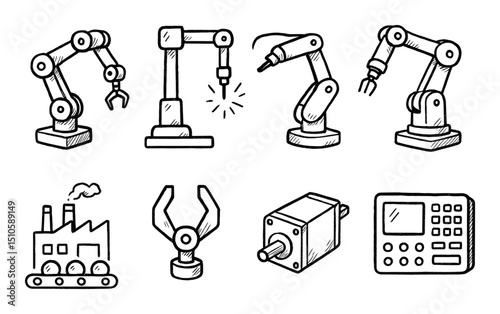 Industrial Robotics Icons