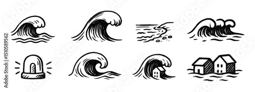 Ocean Wave Icons