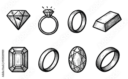 Elegant Jewelry Icons