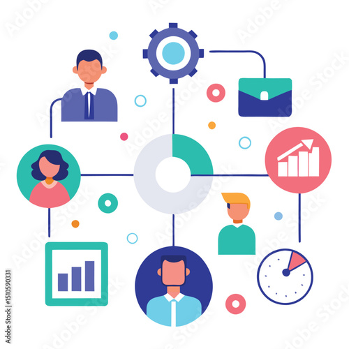 Business Workflow Diagram with Synergy and Team Collaboration