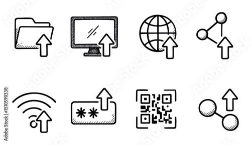 Hand-Drawn Sharing Icons