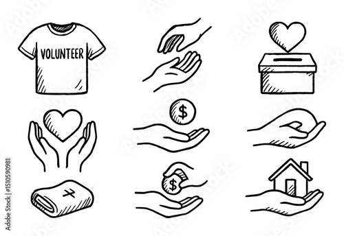Volunteer Icons Sketch