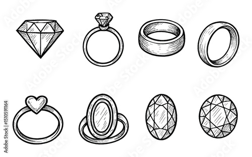 Hand-Drawn Jewelry Icons