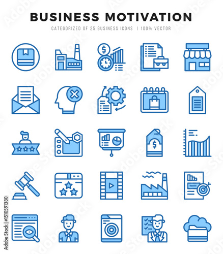 Business Motivation Icon Bundle 25 Icons for Websites and Apps