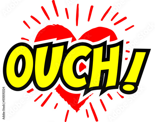 Cartoon comic sign burst clouds. Speech bubble, Ouch sign expression and pop art text frames. Comics mem expressions speech, superhero book Bang label. Isolated vector symbols set
