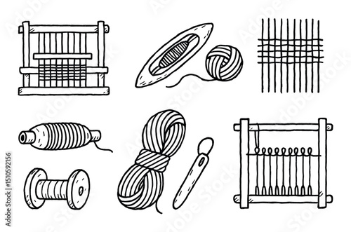 Hand-Drawn Weaving Icons