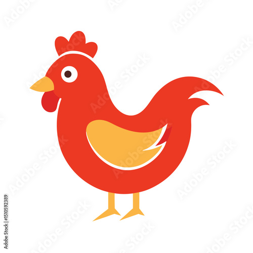 hen chicken icon on white background
