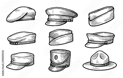 Hand-Drawn Hat Icons
