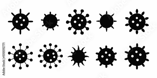 Microbial colony icon a single bacteria virus design for scientific or medical use