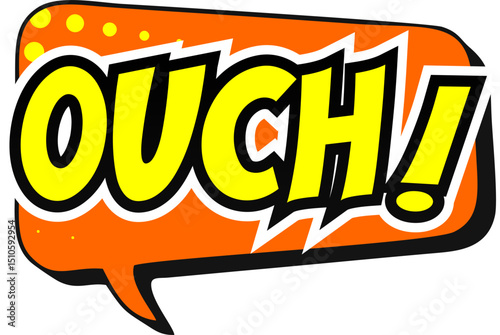 Cartoon comic sign burst clouds. Speech bubble, Ouch sign expression and pop art text frames. Comics mem expressions speech, superhero book Bang label. Isolated vector symbols set