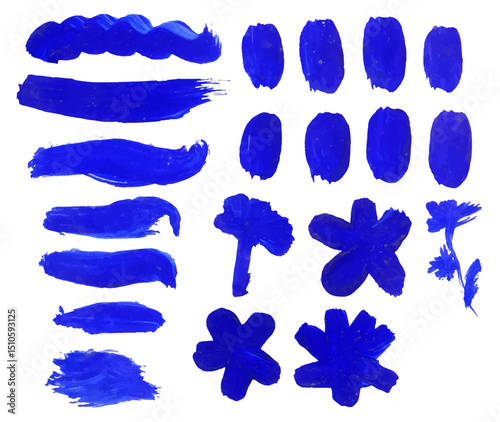 Blue Brush Strokes Collection