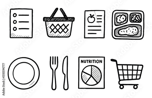 Hand-Drawn Food Icons