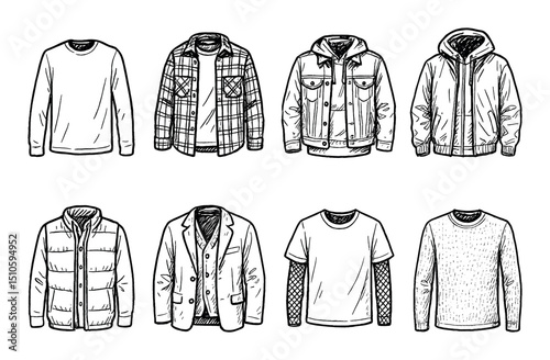 Hand-Drawn Apparel Icons