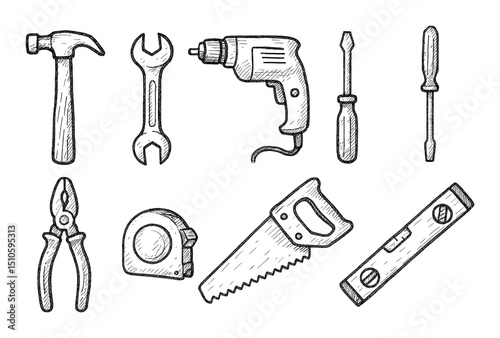 Hand-Drawn Tool Icons