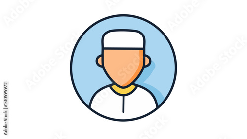 Religious Scholar Profile Icon Vector
