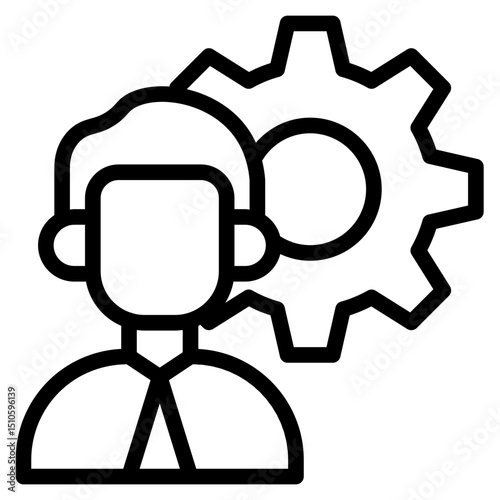 Manager icon in vector illustration
