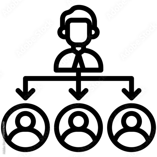 Managing icon in vector illustration